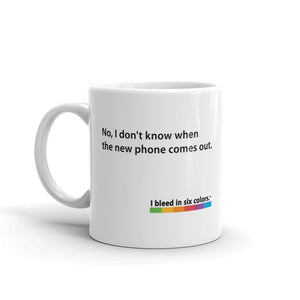 Mug: No, I don't know when the new phone comes out.