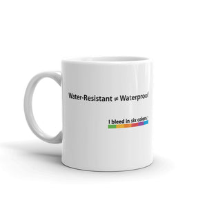 Mug: Water-Resistant ≠ Waterproof