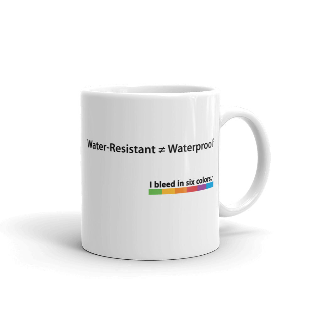 Mug: Water-Resistant ≠ Waterproof